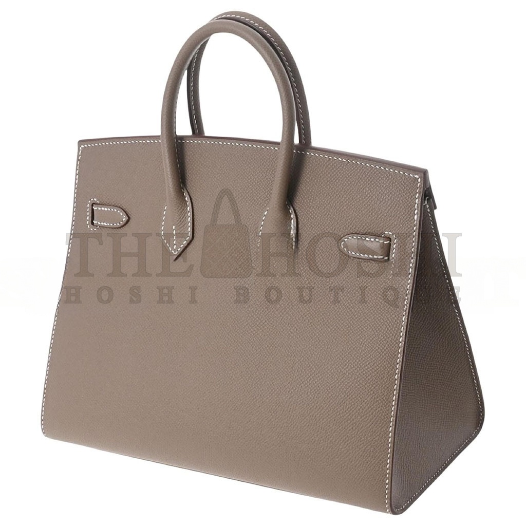 H**me5 BIRKIN 25 EPSOM LEATHER ELEPHANT GRAY SILVER BUCKLE LUXURY BAG 1024192050 (25*20*13cm) Master Quality
